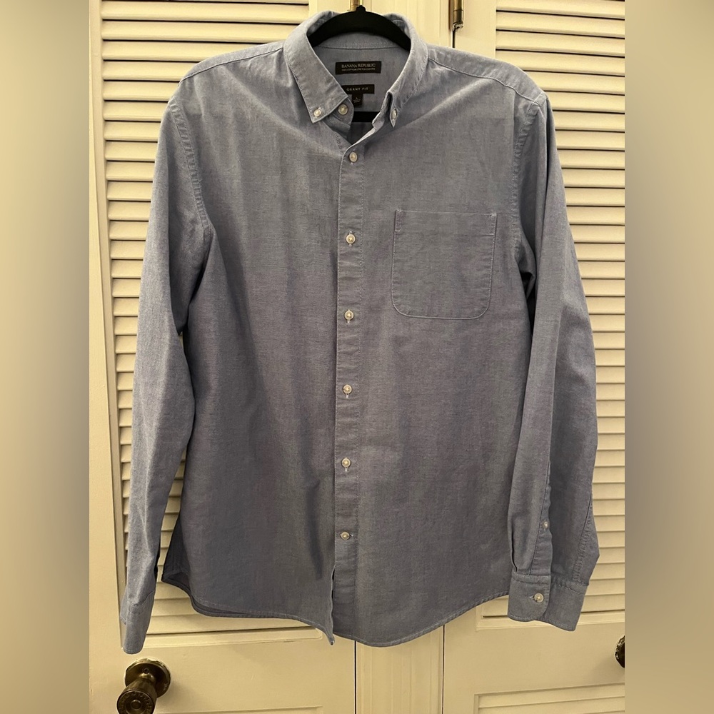 Banana Republic Oxford Blue Button-Down Shirt